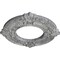 Ekena Millwork Benson Ceiling Medallion (Canopies up to 4 1/8"), 9"OD x 4 1/8"ID x 5/8"P, Ultra Pure White Crackle CM09BNUWC - alternate 2